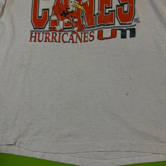 Vintage University of Miami Hurricanes T Shirt Mens XL Football 90s Sports - Picture 6 of 7